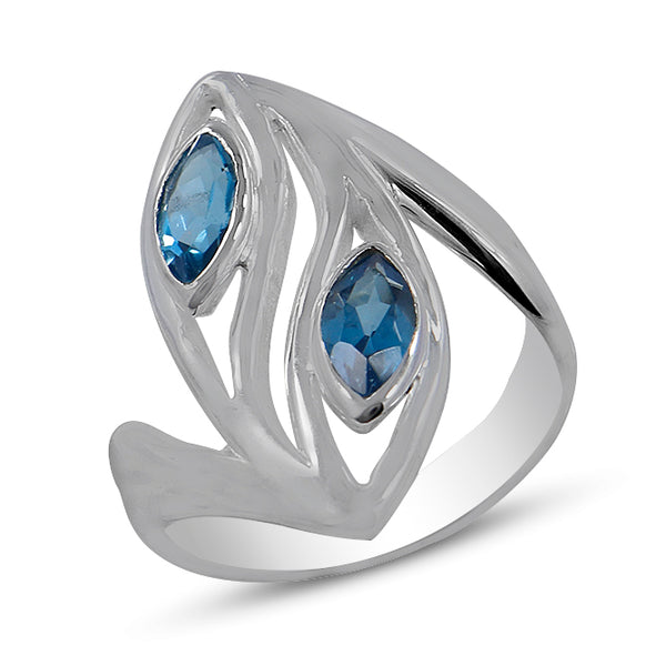 London Blue Topaz Silver Rings