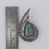 Larimar Gemstone Silver Pendant