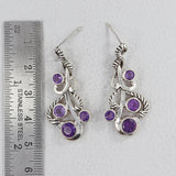 Amethyst Silver Earrings