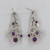 Amethyst Silver Earrings