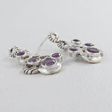 Amethyst Silver Earrings