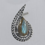 Larimar Gemstone Silver Pendant