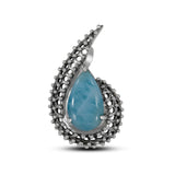 Larimar Gemstone Silver Pendant