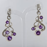 Amethyst Silver Earrings