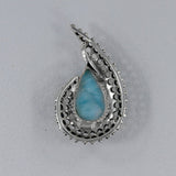 Larimar Gemstone Silver Pendant