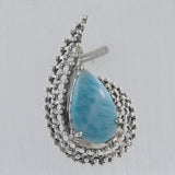 Larimar Gemstone Silver Pendant