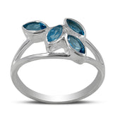 925 Starling Silver Blue Topaz Ring