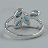 Blue Topaz Silver Ring