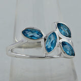 925 Starling Silver Blue Topaz Ring