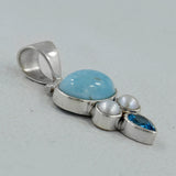 Larimar 925 Silver Pendant