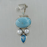 Larimar 925 Silver Pendant