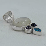 Rainbow Moonstone 925 Silver Pendant