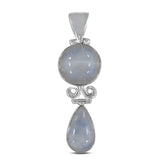 Rainbow Moonstone Silver Pendant