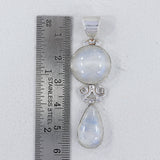 Rainbow Moonstone Silver Pendant