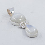 Rainbow Moonstone Silver Pendant