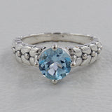 925 Starling Silver Blue Topaz Ring