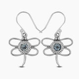 Garnet Silver Earrings