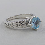 925 Starling Silver Blue Topaz Ring