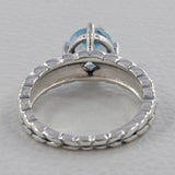 925 Starling Silver Blue Topaz Ring