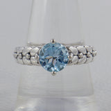 925 Starling Silver Blue Topaz Ring