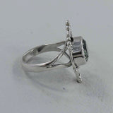 Green Amethyst Silver Ring