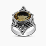 Green Amethyst Silver Rings