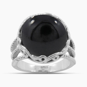 Black Onyx Silver Rings