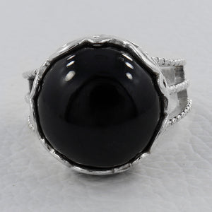 Black Onyx Silver Rings