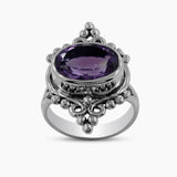 Green Amethyst Silver Rings