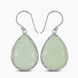 Lemon Chrysoprase Silver Earrings