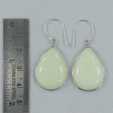 Natural Lemon Chrysoprase Silver Earring