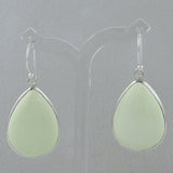 Natural Lemon Chrysoprase Silver Earring