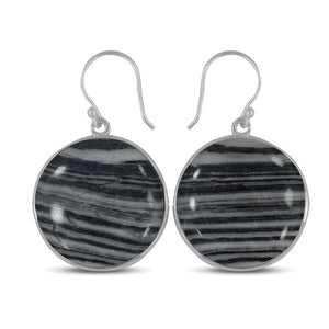 Zebra Jasper Silver Earring
