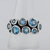 Blue Topaz Silver Ring