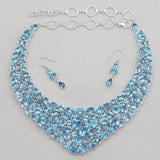 Blue Topaz Silver Necklace