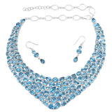 Blue Topaz Silver Necklace