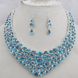 Blue Topaz Silver Necklace