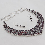 Garnet Silver Necklace