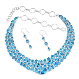 Blue Topaz Silver Necklace