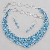 Blue Topaz Silver Necklace