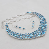 Blue Topaz Silver Necklace