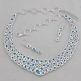 Blue Topaz Silver Necklace