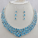 Blue Topaz Silver Necklace