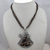 Peanut Wood Jasper & Smoky Quartz Beads Necklace