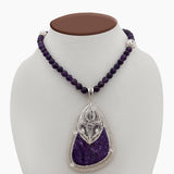 Charoite Silver Beads Necklaces
