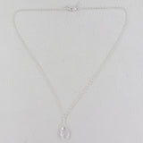 Crystal Gemstone Necklace, 925 Sterling Silver Handmade Necklace