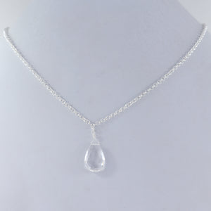 Crystal Gemstone Necklace, 925 Sterling Silver Handmade Necklace