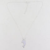 Dolphin Shape Sterling Silver Necklace For Unisex