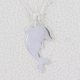 Dolphin Shape Sterling Silver Necklace For Unisex