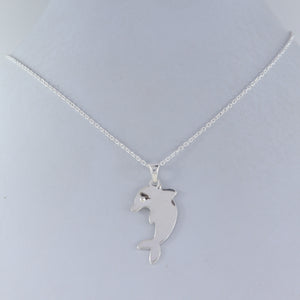 Dolphin Shape Sterling Silver Necklace For Unisex